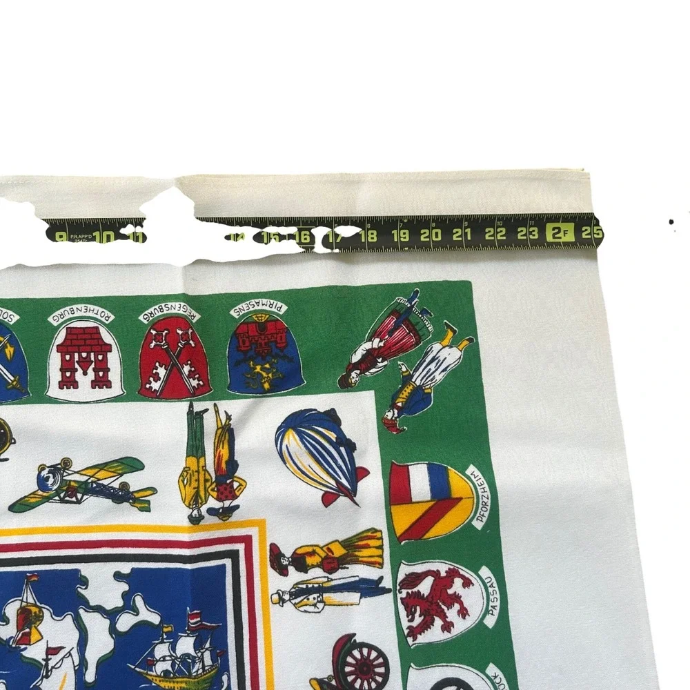 Regina Tablecloth Souvenir Germany Map 130x160 Rayon Vintage Cottagecore Retro